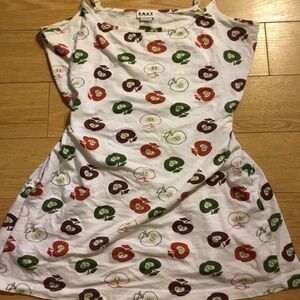Apple Print Vintage Y2K Dress